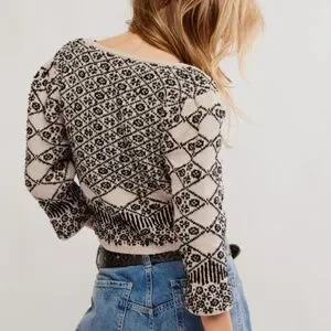 フリーピープル Free People Geo Floral Cardi レディース Sweaters Black Crystal Combo Free People | Sweaters | Nwt Free People Geo Floral Cardi